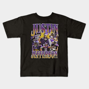 Justin Jefferson Vintage Bootleg Kids T-Shirt